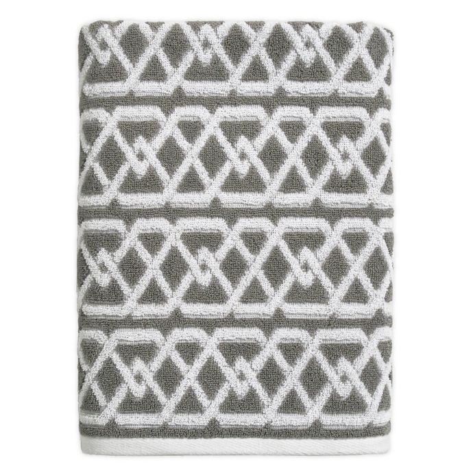 Style Lounge Geo Sculpt Bath Towel in Grey Bed Bath and Beyond Canada