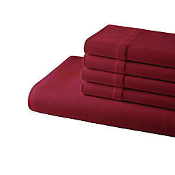 Nautica® Jersey Knit Solid Twin Sheet Set in Red