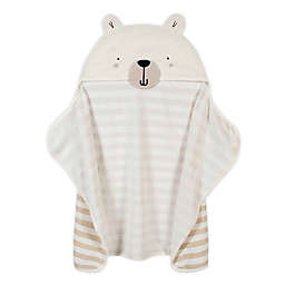 Gerber® Bear Hooded Towel in Ivory/Grey