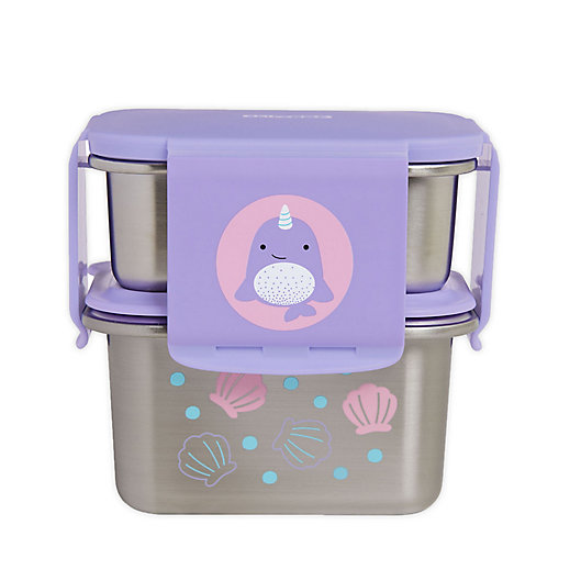 Alternate image 1 for SKIP*HOP® Zoo 2-Piece Narwhal Stainless Steel Lunch Kit