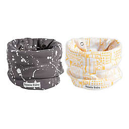 Bazzle Baby BandoBib 2-Pack All The Rage Infinity Scarf Drool Bib in Neutral