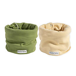 Bazzle Baby BandoBib 2-Pack Pastel Solids Infinity Scarf Drool Bib with Fleece in Sage/Ivory