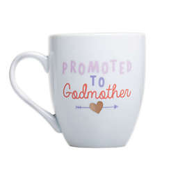 Pearhead® 14 oz. "Promoted to" Godparent Ceramic Mug in Pink/White