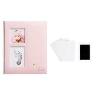 Pearhead&reg; Baby Memory Book and Clean-Touch Ink Pad in Pink. View a larger version of this product image.