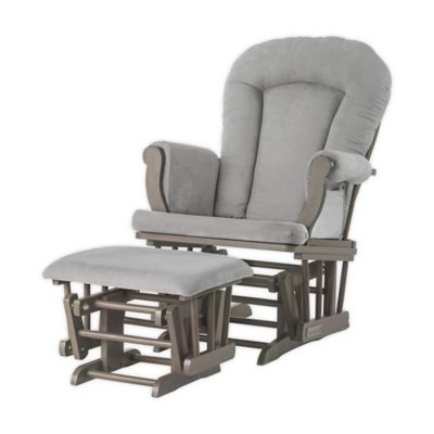 baby cache vienna glider and ottoman in light grey