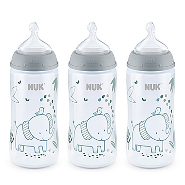 NUK&reg; Smooth Flow&trade; 3-Pack10 oz Anti-Colic Bottle in Elephant. View a larger version of this product image.