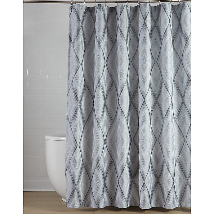 Croscill Echo Shower Curtain In Slate, Bed And Bath Curtains