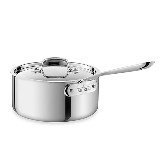 Alternate image 1 for All-Clad D3 Stainless Steel 3 qt. Covered Saucepan