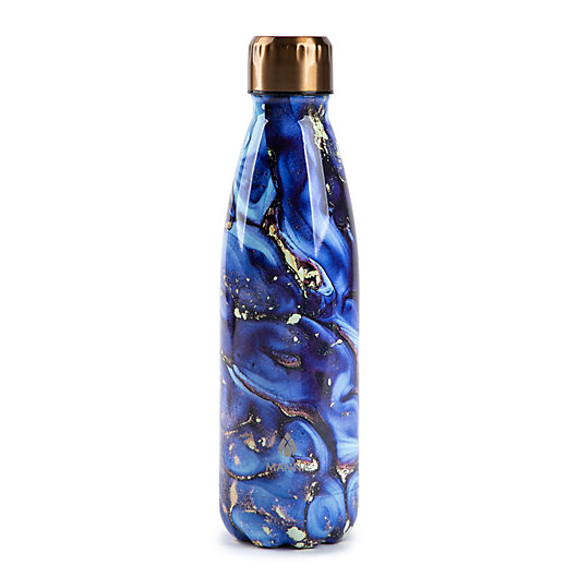 Alternate image 1 for Manna™ Vogue® 17 oz. Double Wall Stainless Steel Bottle in Smoky Blue Stone