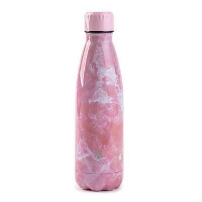 Manna&trade; Vogue&reg; 17 oz. Double Wall Stainless Steel Bottle in Pink Marble