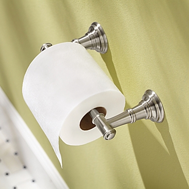 Moen&reg; Ellsworth Pivoting Wall Mount  Toilet Paper Holder in Brushed Nickel. View a larger version of this product image.