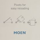 Alternate image 2 for Moen&reg; Ellsworth Pivoting Wall Mount  Toilet Paper Holder in Brushed Nickel