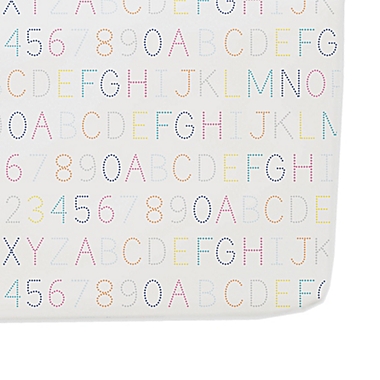 pehr Alphabet Cotton Fitted Crib Sheet. View a larger version of this product image.