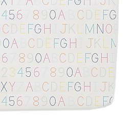 pehr Alphabet Cotton Fitted Crib Sheet