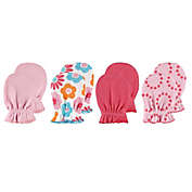 Luvable Friends&reg; 4-Pack No Scratch Mittens in Pink
