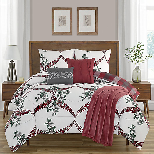 Alternate image 1 for Rejoice 6-Piece Reversible Queen Comforter Set in Red