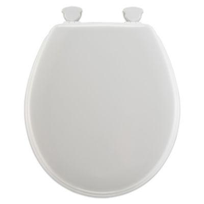 white plastic toilet seat