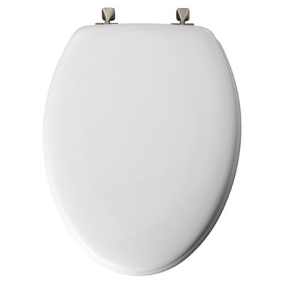 white elongated toilet seat