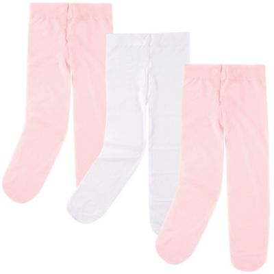 Luvable Friends&reg; 3-Pack Tights in Black/White/Pink