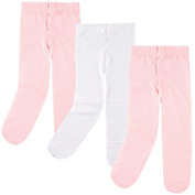 Luvable Friends&reg; Size 9-18M 3-Pack Tights in Black/White/Pink