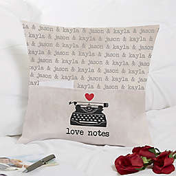 Love Notes Personalized 14-Inch Square Pocket Pillow