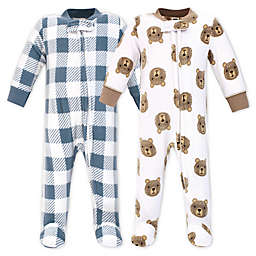 Hudson Bay Little Bear 2-Pack Fleece Sleep 'N Play Fleece Pajamas