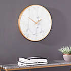 Alternate image 1 for Southern Enterprises Lenzienne Faux Marble 19.75-Inch Wall Clock in White