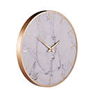 Alternate image 3 for Southern Enterprises Lenzienne Faux Marble 19.75-Inch Wall Clock in White