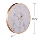 Alternate image 6 for Southern Enterprises Lenzienne Faux Marble 19.75-Inch Wall Clock in White