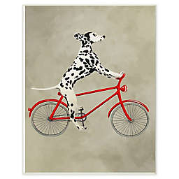 Dalmatian Riding Bicycle Wall Plaque