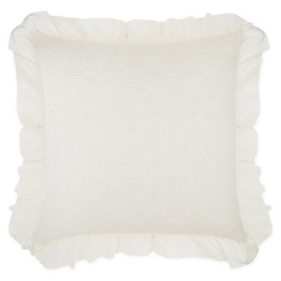 Wamsutta&reg; Vintage Blythe Jacquard Ogee Waffle Textured European Pillow Sham in White