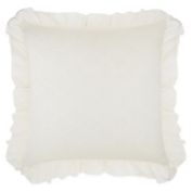 Wamsutta&reg; Vintage Blythe Jacquard Ogee Waffle Textured European Pillow Sham in White