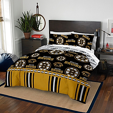 NHL Boston Bruins 5-Piece Queen Bed in a Bag Comforter Set. View a larger version of this product image.