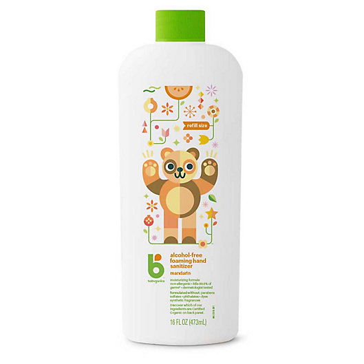 Alternate image 1 for Babyganics® 16 oz. Mandarin Alcohol-Free Foaming Hand Sanitizer Refill