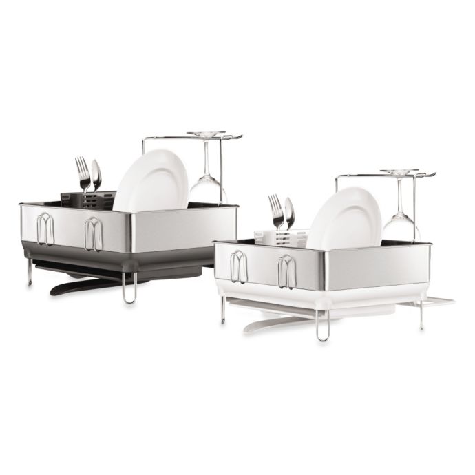 simplehuman® Compact Steel Frame Dish Rack | Bed Bath & Beyond