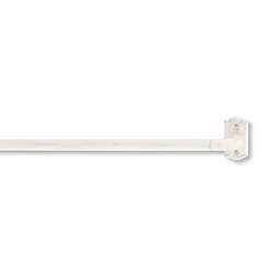 Cambria® Blockout 5/8” Diameter Farmhouse Plate Single Curtain Rod Set in White