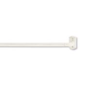 Cambria&reg; Blockout 5/8&rdquo; Diameter Farmhouse Plate Single Curtain Rod Set in White