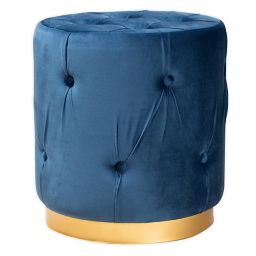 Blue Velvet Ottoman Bed Bath Beyond