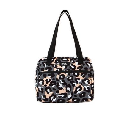 PACKIT&reg; Hampton Freezable Lunch Carrier in Leopard Grey Multi. View a larger version of this product image.