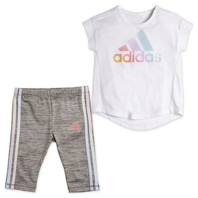 adidas 2 piece shorts and top