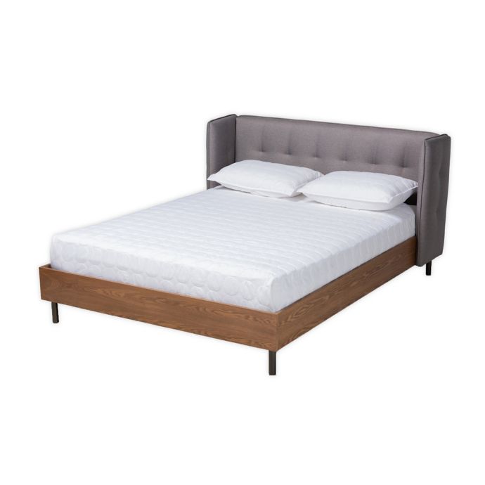 Baxton Studio Maelle Upholstered Platform Bed Bed Bath And Beyond Canada