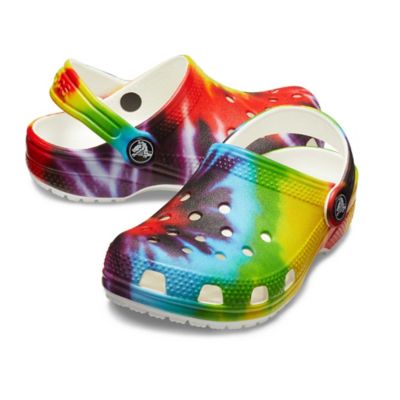 classic tie dye lined crocs