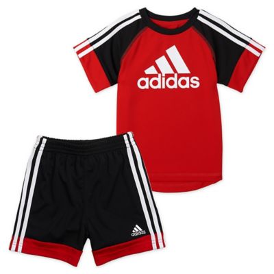 adidas 2 piece shorts and top