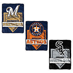 MLB Home Plate Raschel Throw Blanket Collection