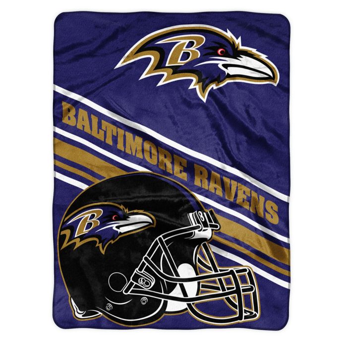 Nfl Baltimore Ravens 60 Inch X 80 Inch Slant Raschel Throw Blanket Bed Bath Beyond