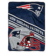 NFL New England Patriots 60-Inch x 80-Inch Slant Raschel Throw Blanket