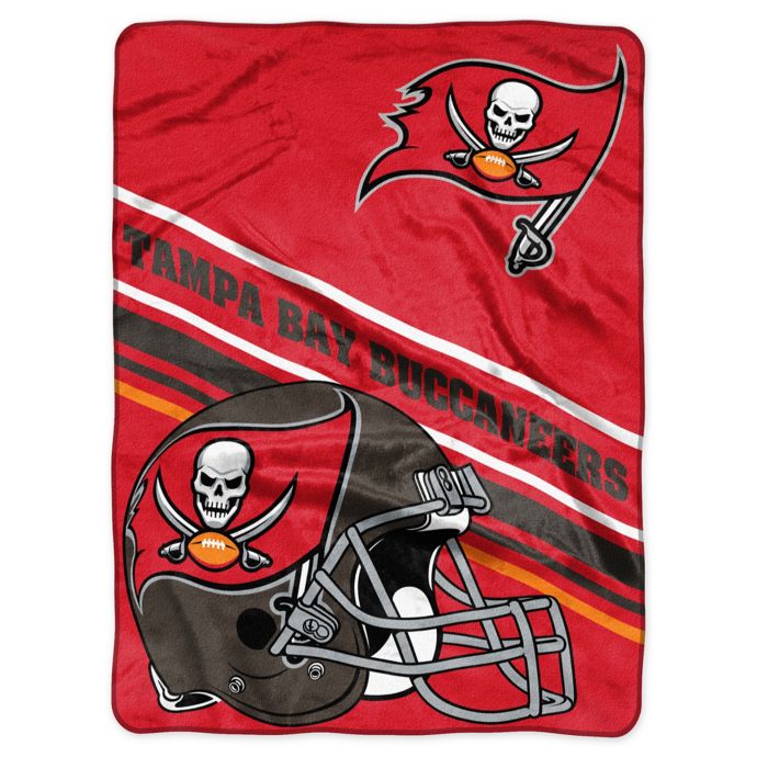 NFL Tampa Bay Buccaneers 60-Inch x 80-Inch Slant Raschel Throw Blanket | Bed Bath & Beyond