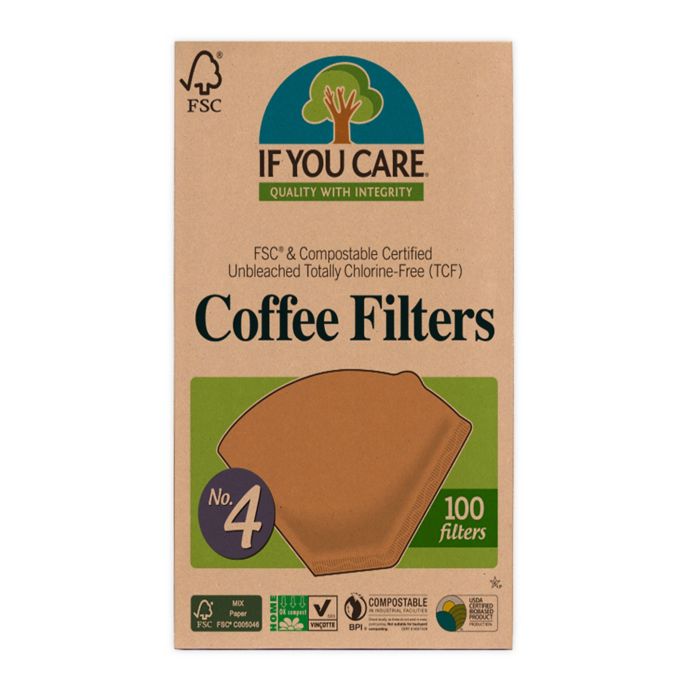 If You Care 100Count FSC Certified No. 4 Basket Coffee Filters Bed Bath and Beyond Canada