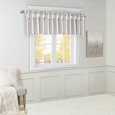 Madison Park Emilia Twist Tab Window Valance in Silver. View a larger version of this product image.