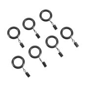 Cambria&reg; Blockout Clip Rings in Black (Set of 7)